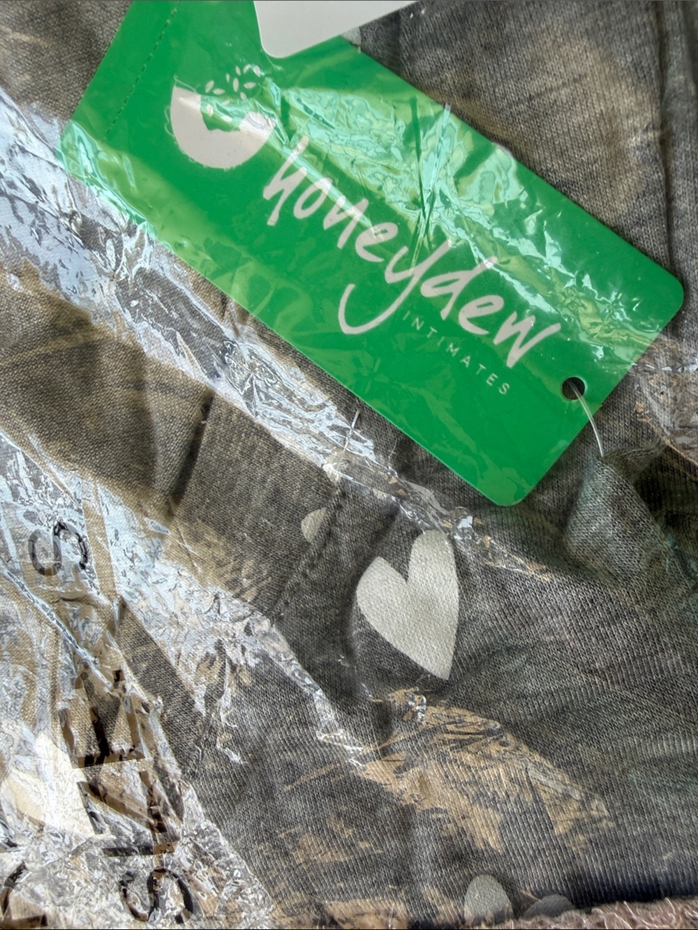 Honeydew Intimates Men’s Grey Shirt with White Heart Print